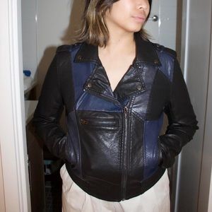 Blank NYC Genuine Leather Moto Jacket